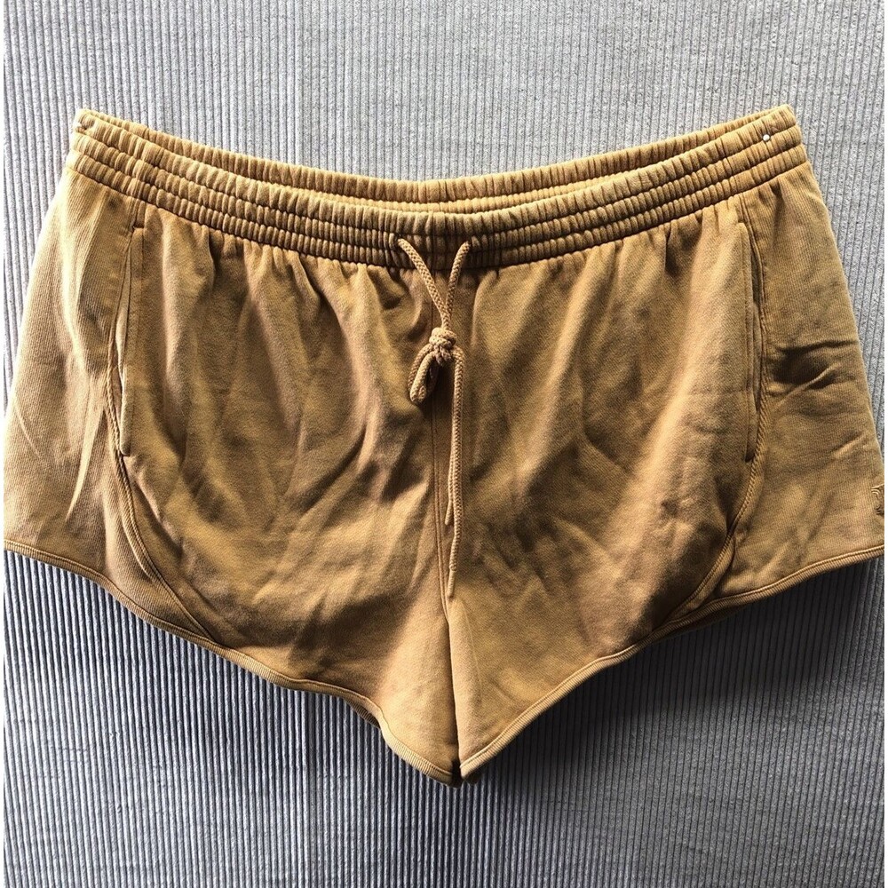 Victoria’s Secret PINK Women’s Fleece Lounge Shorts XXL Tan Pockets Athleisure